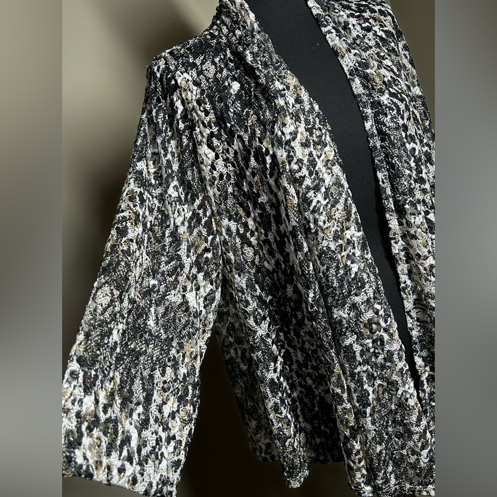 Ruby Rd. Monochrome Open-Front Cardigan - Picture 5 of 8
